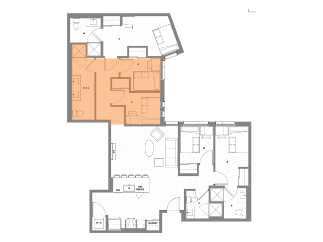 5x4 Standard - HERE Seattle Student Apartments