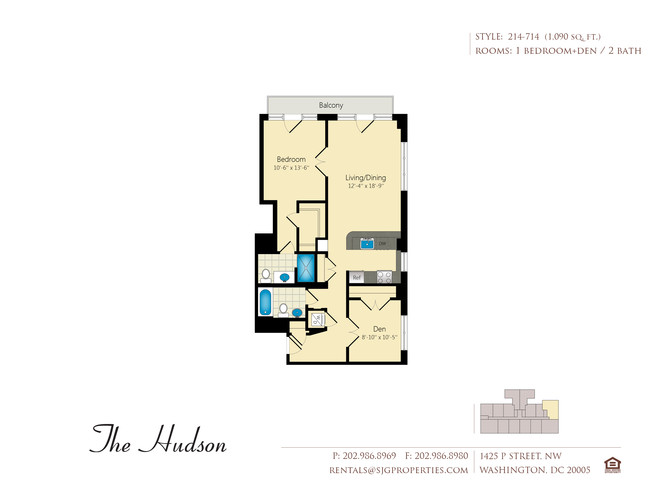 Floorplan - The Hudson Apartments