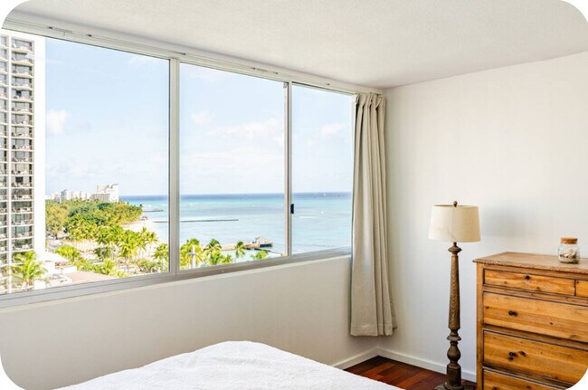 View from the bedroom 1 - 2500 Kalakaua Ave
