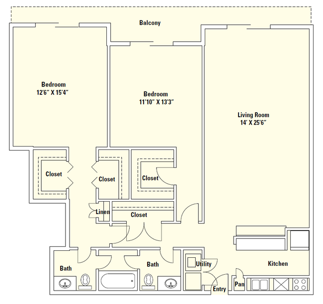 Floorplan - Memorial Towers Apartments