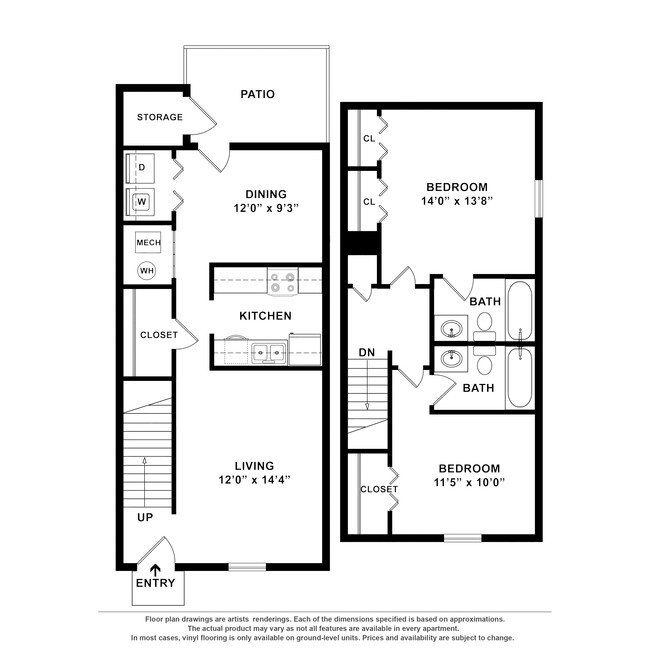 Floorplan - Cypress Creek Townhomes