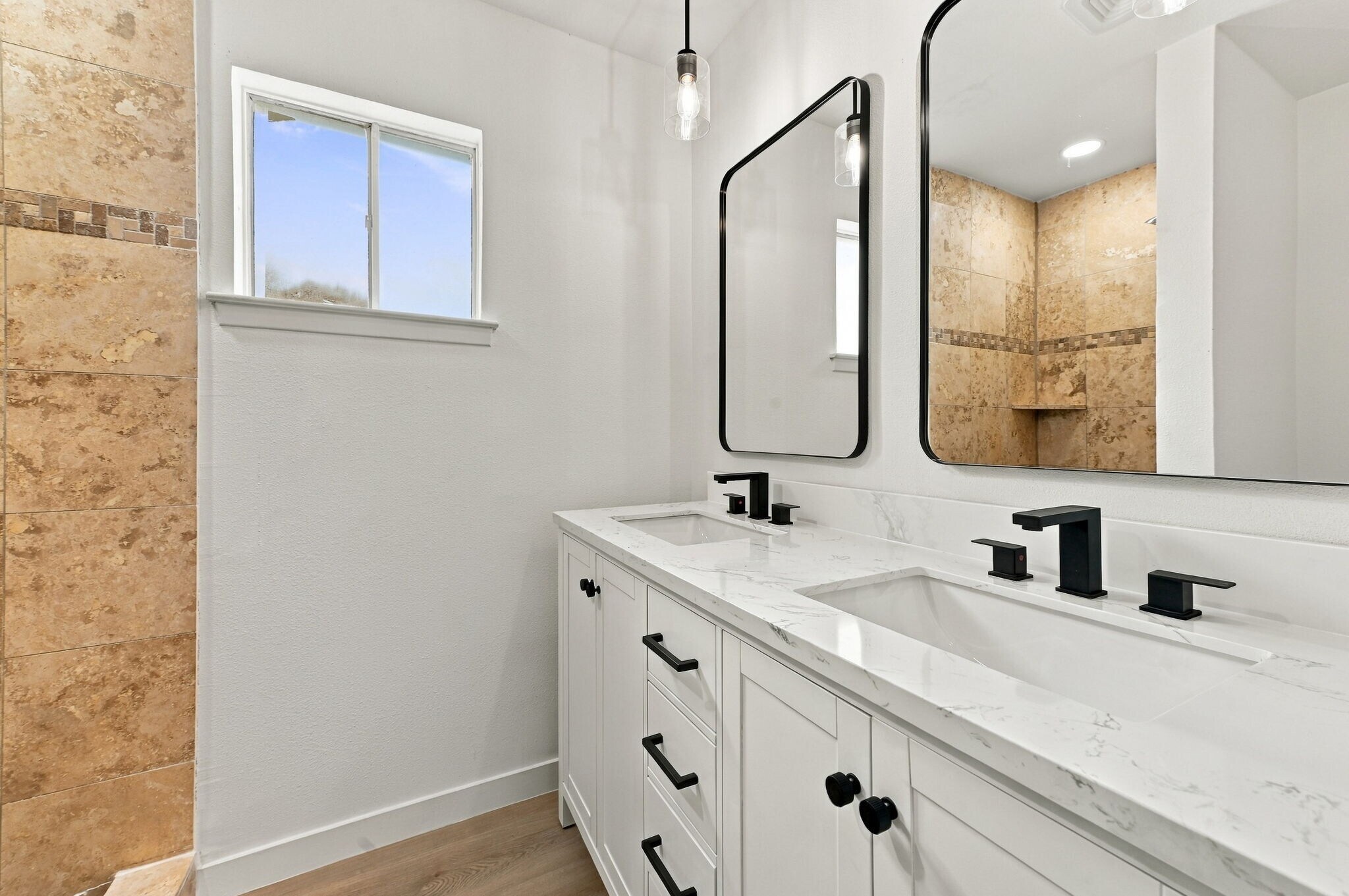 Primary updated bathroom - 8339 Carvel Ln