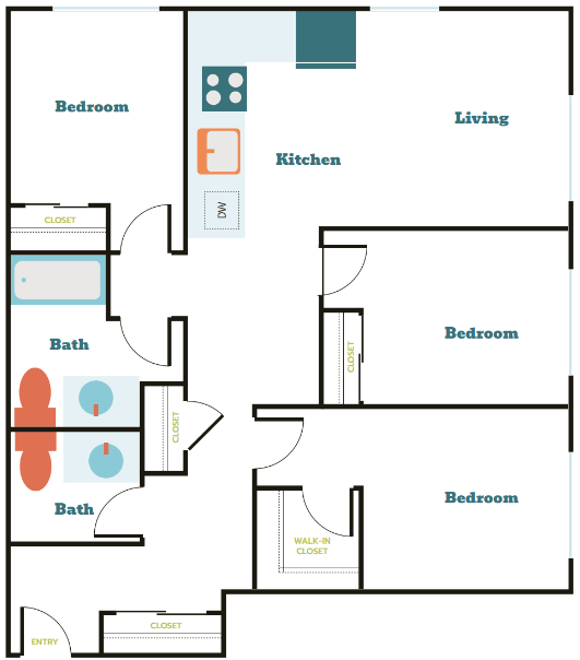 Floorplan - Tahoma Valley Apartments