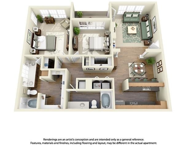 Floorplan - Turnberry Isle Apartment Homes