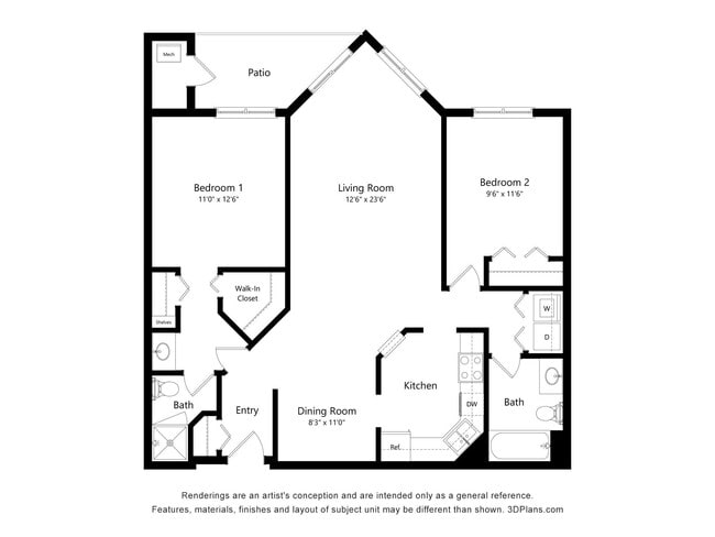Floorplan - Crosby Pointe Apartments