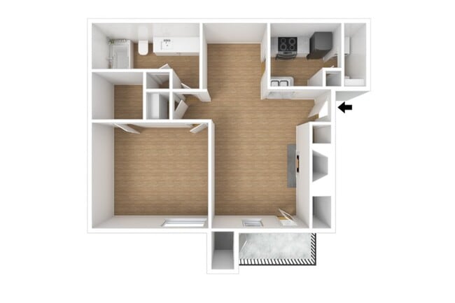 1E Floor Plan - Woodland Oaks