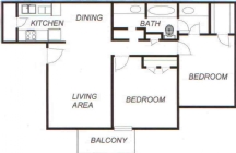 2BR/1.5BA - Oak Park at Nations Ford