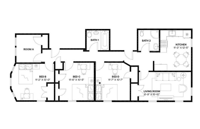 Building Photo - Private bedroom in 4 bed/2 bath Home