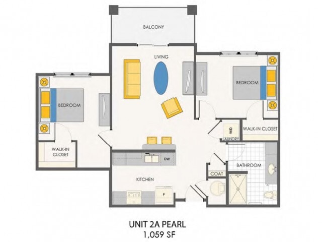 The Pearl | 2 bed / 1 bath - The Sovana at Stuart