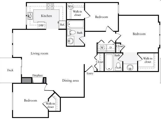 3BR/2BA - Redmond Park Apts