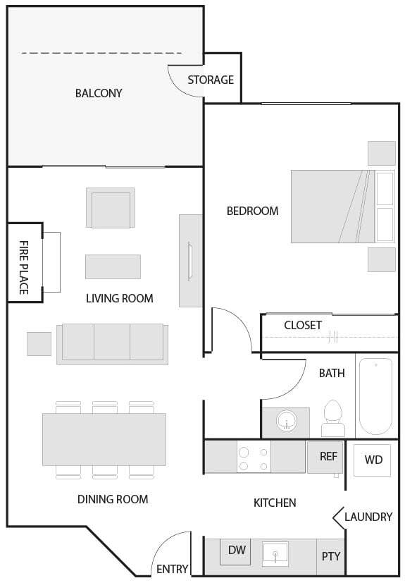 Floorplan - Indian Creek Apartments