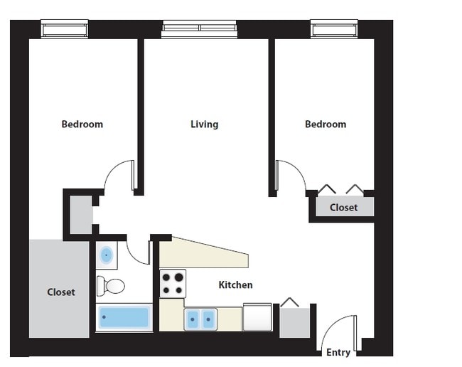 2BR/1BA - Columbian School Apartments