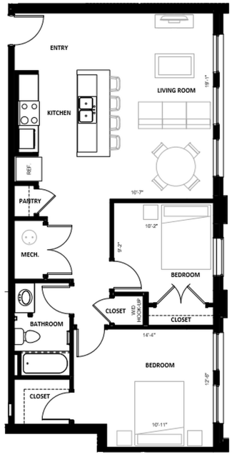 Floorplan - Illinois Street Senior Apartments