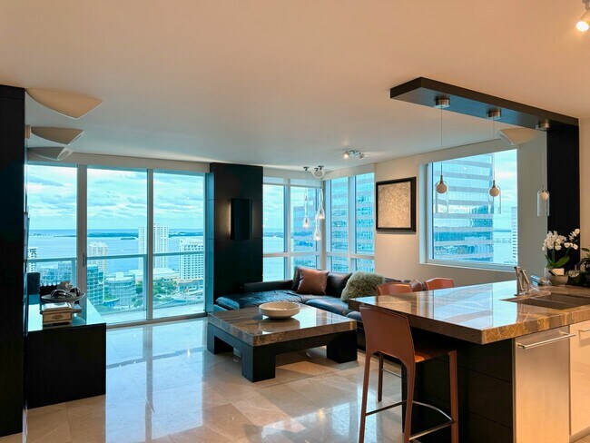 Living Room - 500 Brickell Ave