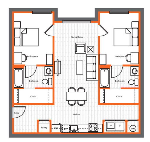 2 Bed, 2 Bath - Yugo Corvallis Domain