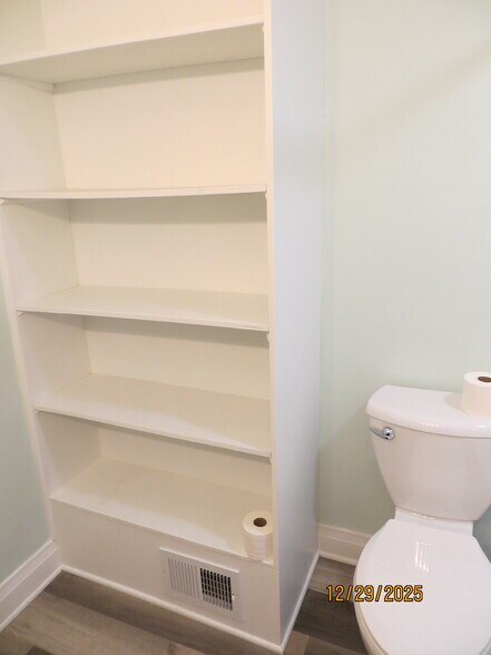 Bathroom storage - 107 W 3rd St
