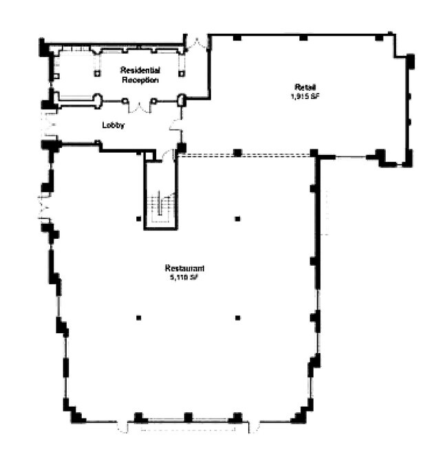 Floor plan for Office and Restaurant - The Residences at Milton Landing