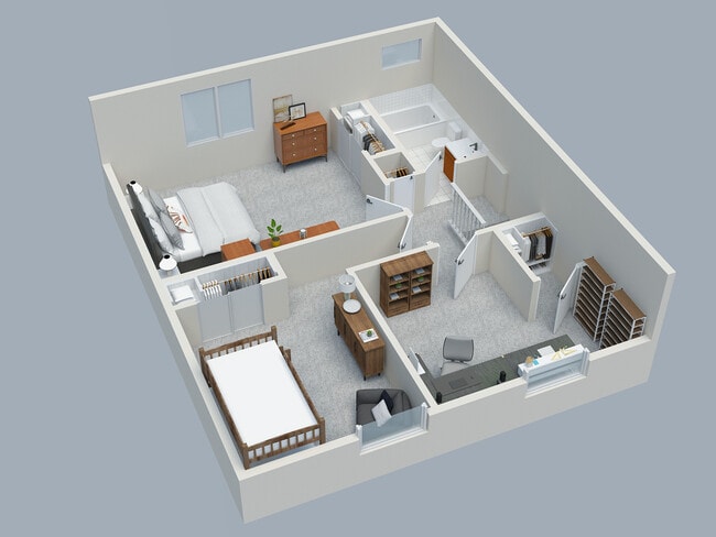 3 BD 1BA Townhome 2nd Floor - Four Seasons Apartments and Townhomes