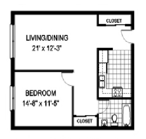 1BR/1BA - Homer Apartments