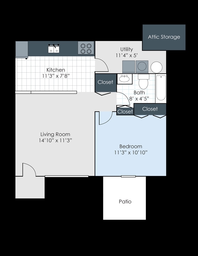 1BR/1BA - The Meadows