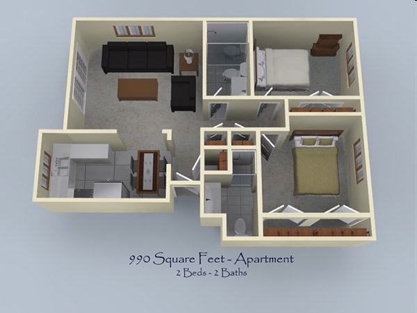 2BR/2BA - Chico Villa East Apartments