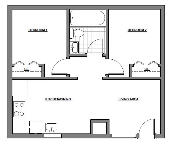 2BR/1BA - Greenwood Farms Apartments