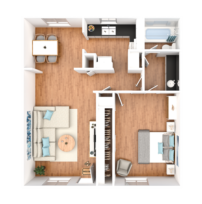 1 Bedroom 1 Bathroom - West End Living