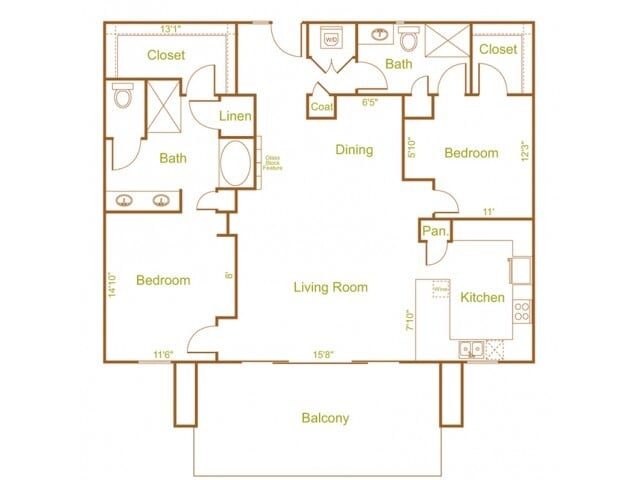 2 bed 2 bath 1493 SF - Ten Wine Lofts
