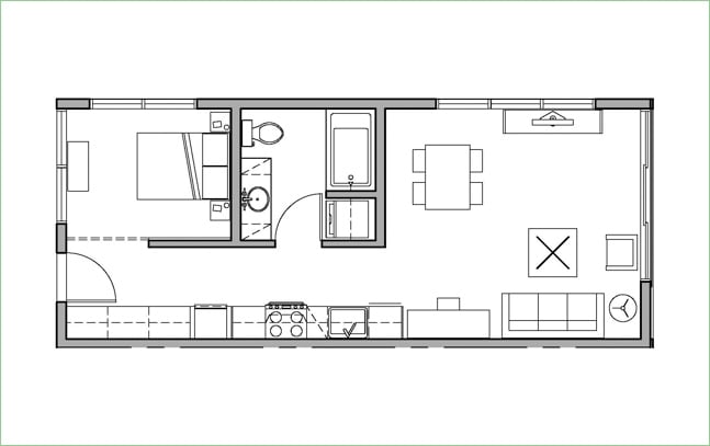 1BR/1BA - H2O Apartments