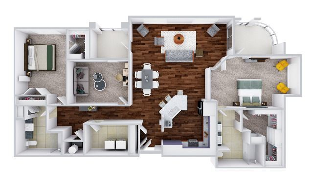 Pollock P2B | 2 bed / 2 bath - The Alloro at University Groves
