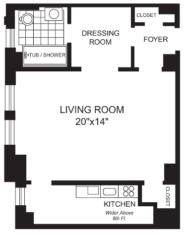 Studio - London Terrace Towers