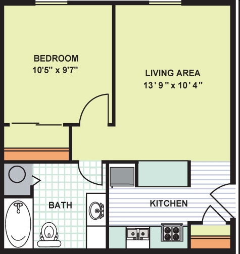 1BR/1BA - Carlyle Court