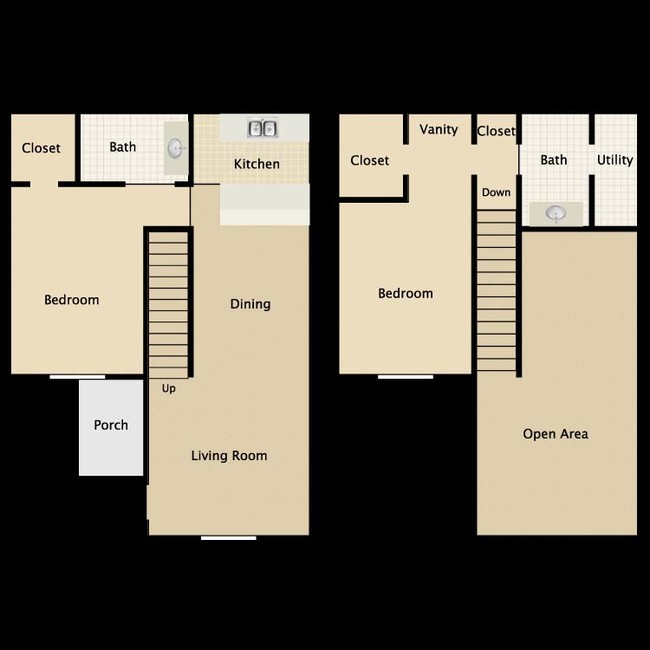 2 Bed 2 Bath Townhome - The Gardens at Midland