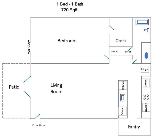 2-2 Floor Plan B3 - Estrella Park Apartments