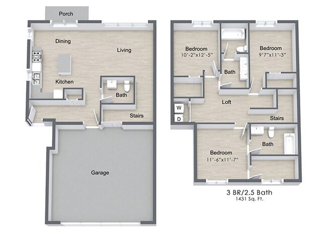 Floorplan - Medina Townhomes