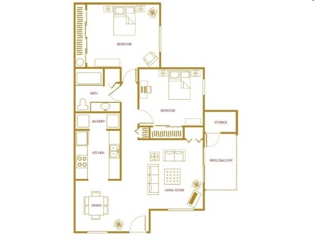 2BR/1BA - WESTBURY APARTMENTS