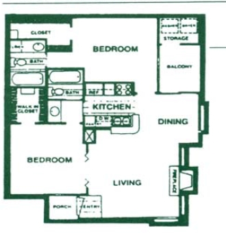 2BR/2BA - Greenbriar Park North