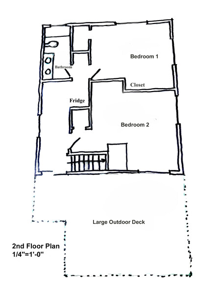 Second Level Floor Plan - 5538 Baja Dr