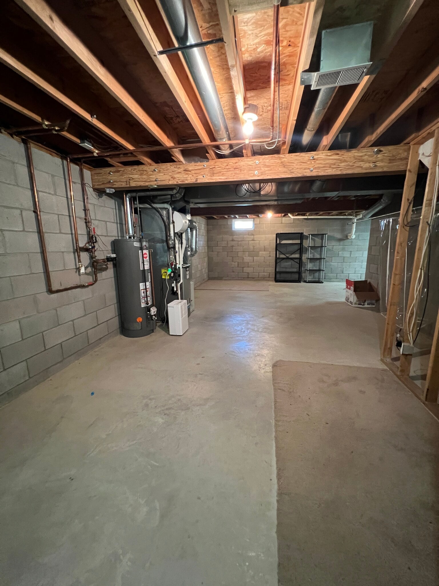 Unfinished full basement - 214 W Sixteenth St