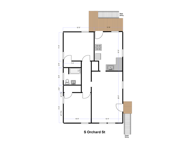 Floor Plan - 619 S Orchard St