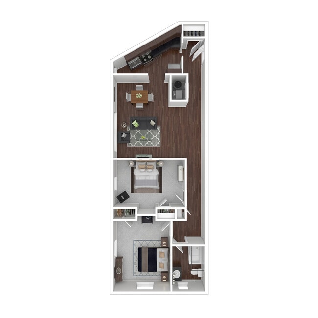 2-Bedroom (long hall) - Tremont Apartments