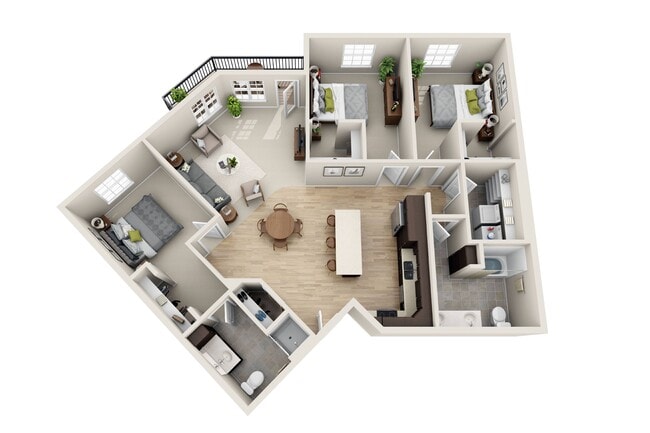 Floorplan - Cardinal Point Apartments