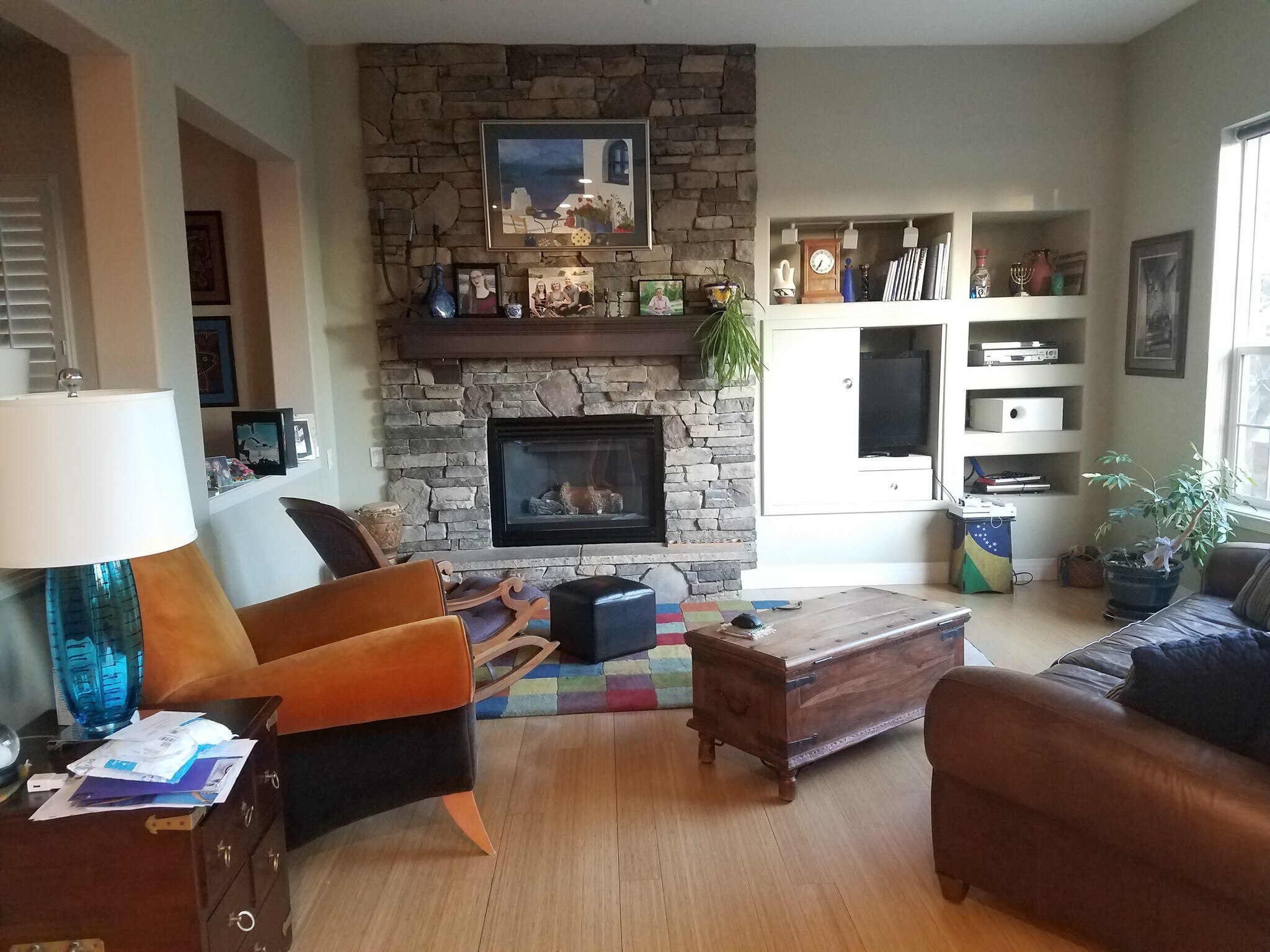 Shared Family room & fireplace - 16909 W 63rd Ln