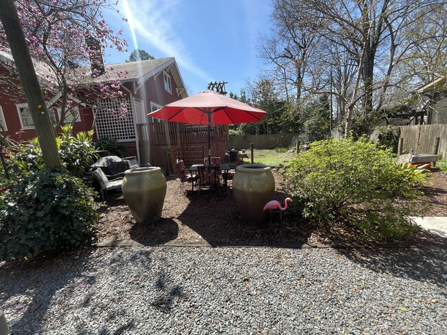 rear outside seating with gas grill - 541 Lamar Ave