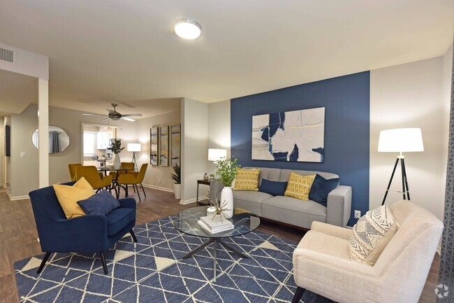 Living Room with Hardwood Style Flooring - The Nelson