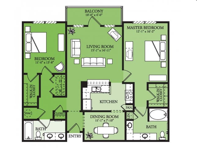 2BR/2BA - The Element