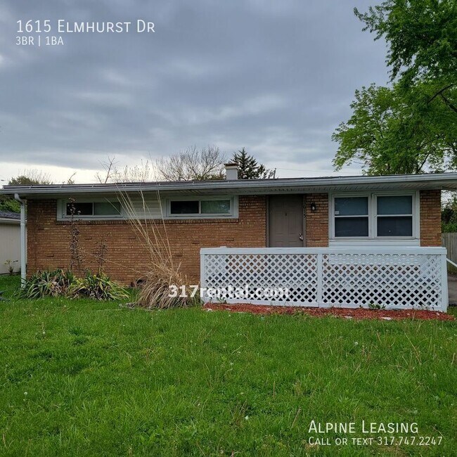 3BR House 16th and Shadeland! 1615 Elmhurst Dr Indianapolis IN