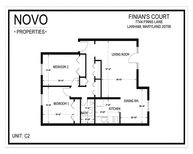 Floorplan - Finian's Court Apartments