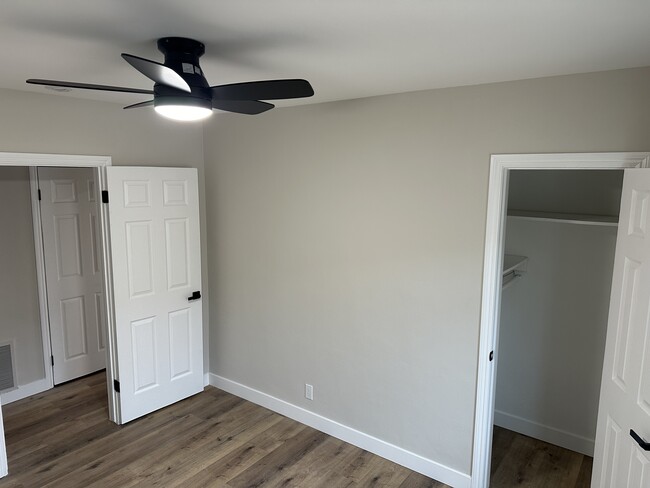 Bedroom #1, new ceiling fan with adjustable lighting, new doors, handles, hinges and closet - 4230 W 169th St