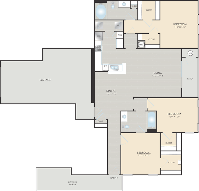 Floorplan - Park Place Apartments